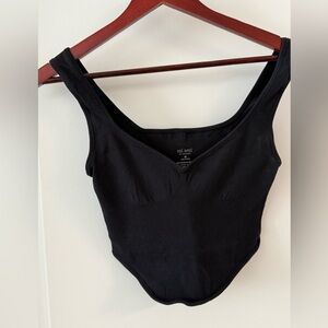 Black Ribbed Tank Top